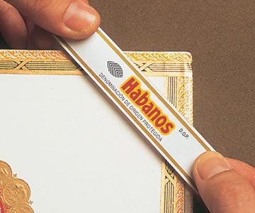 Habanos-Packung mit Etikett