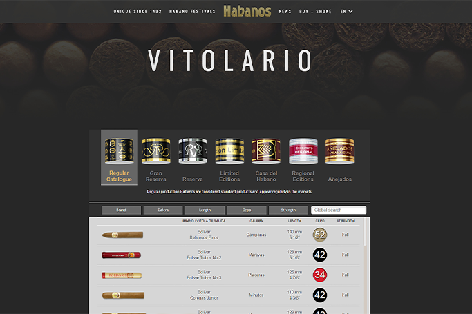 Neue Habanos Website - Zigarrenfinder