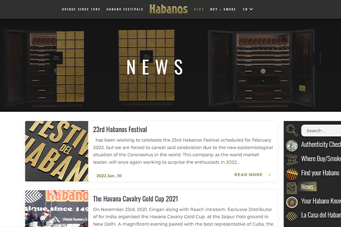 Neue Habanos Website - News